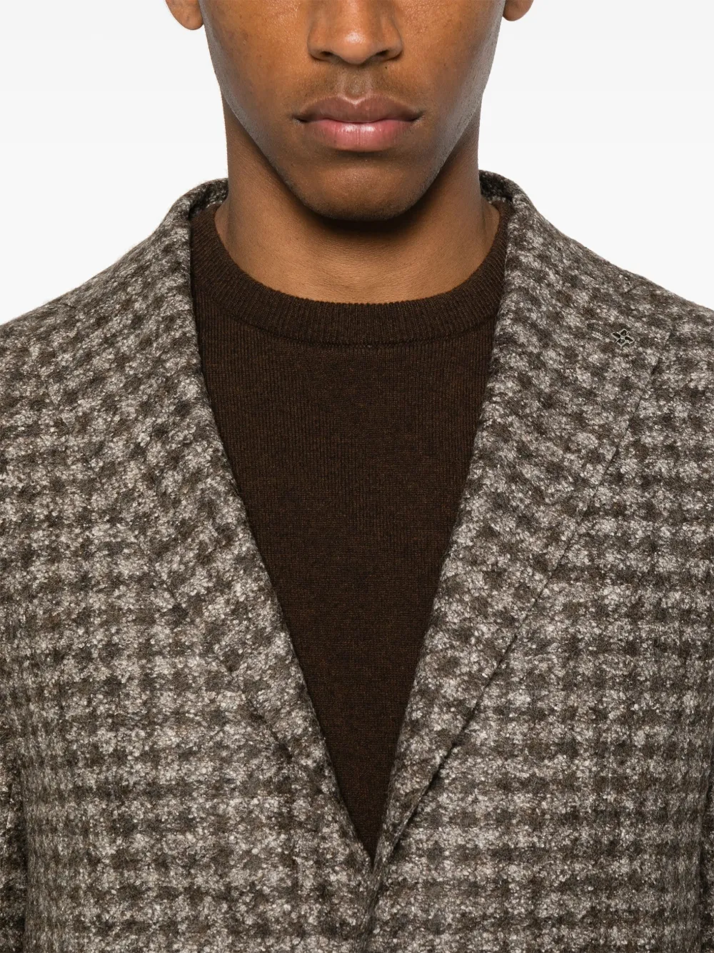 Tagliatore Geruite blazer Bruin