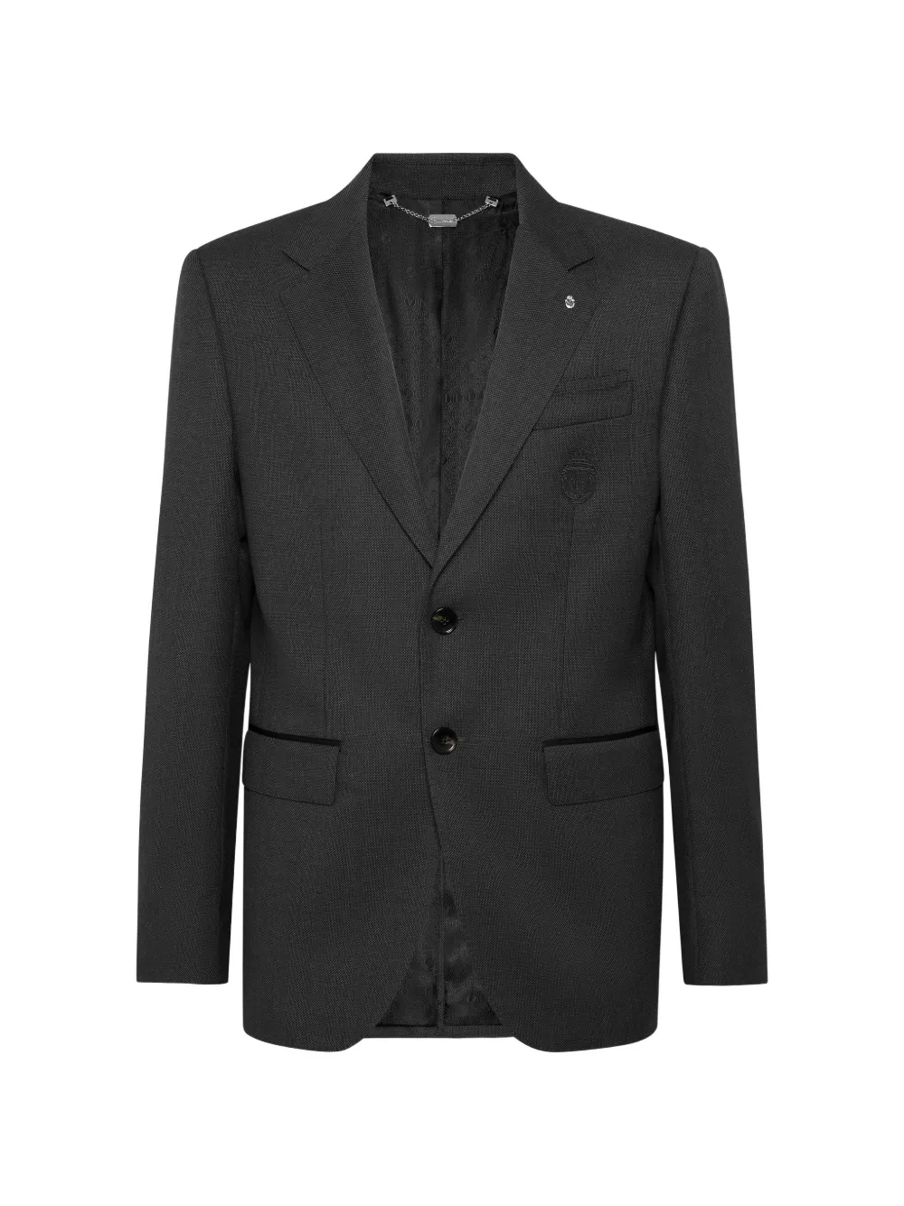 Billionaire embroidered-detail buttoned blazer
