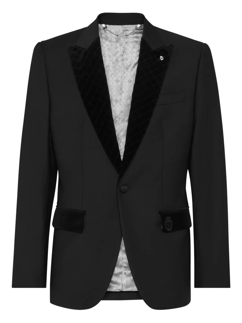 Billionaire Classic velvet-trimmed tailored blazer | Black | Image 1