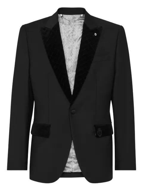 Billionaire Classic velvet-trimmed tailored blazer