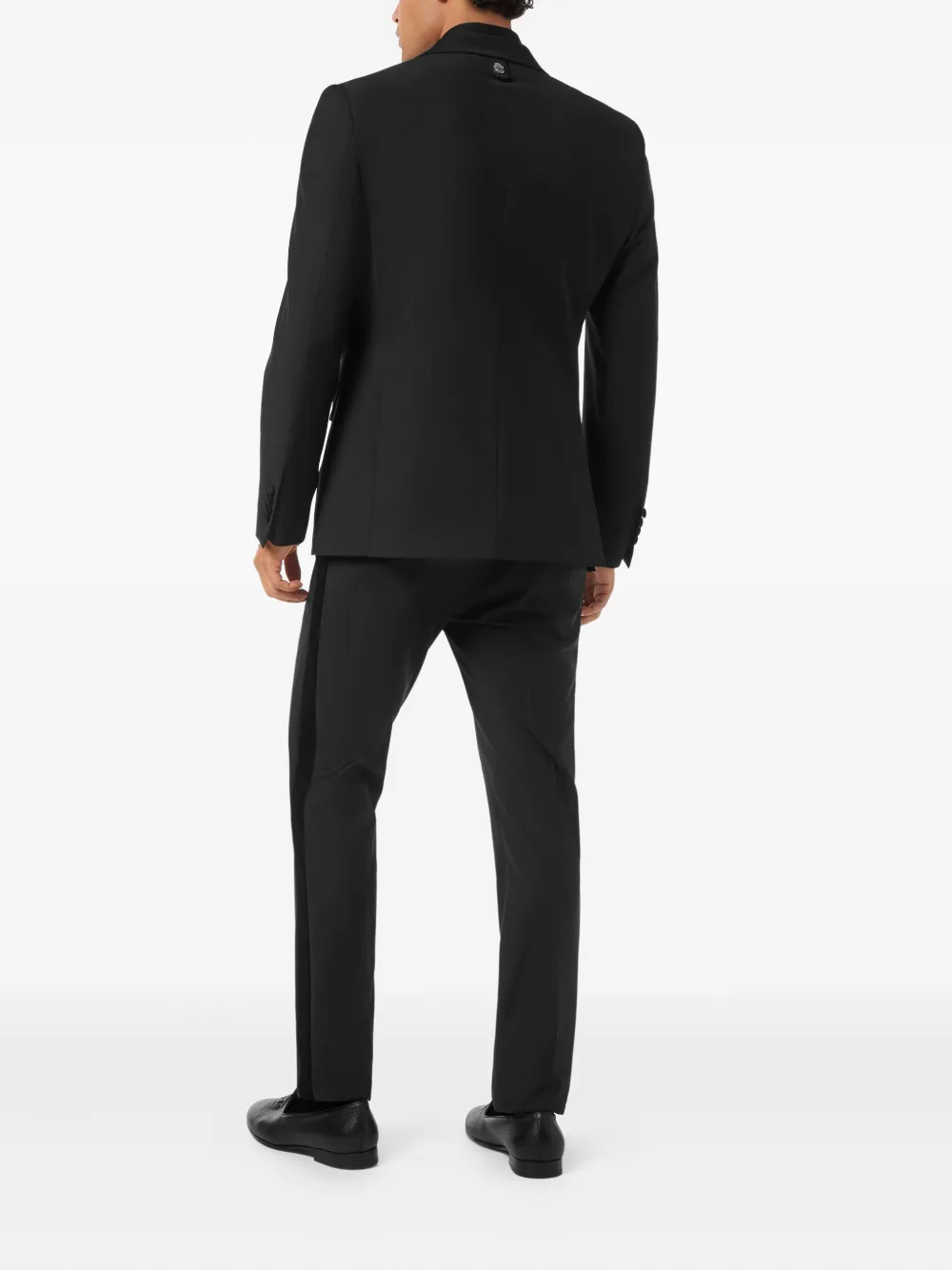 Billionaire Classic blazer met fluwelen afwerking Zwart