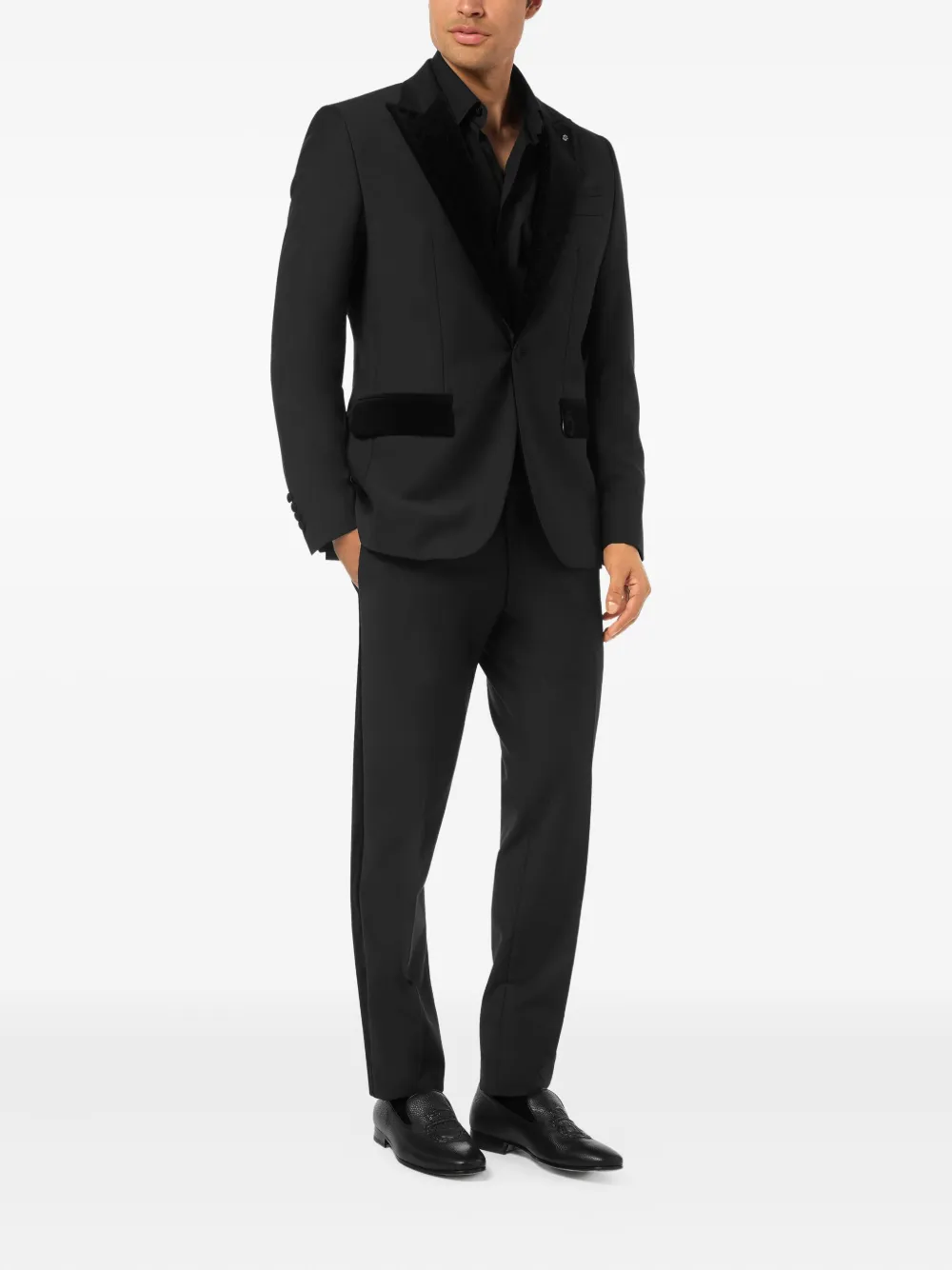 Billionaire Classic velvet-trimmed tailored blazer | Suit & Dinner Jackets | Image 2