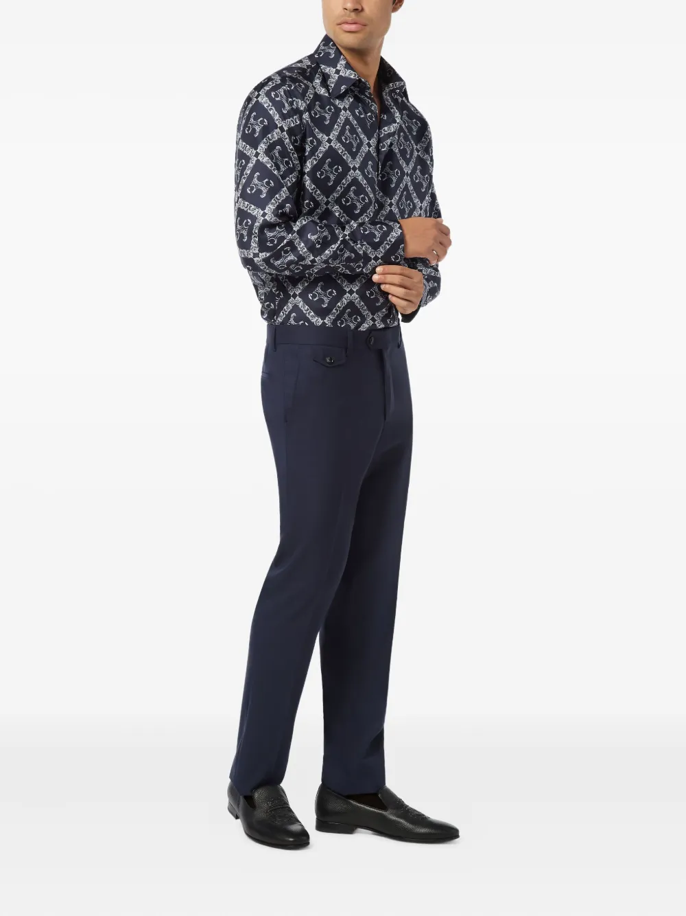 Billionaire Overhemd met monogramprint - Blauw