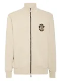 Billionaire zip-up logo sweatshirt - Neutrals