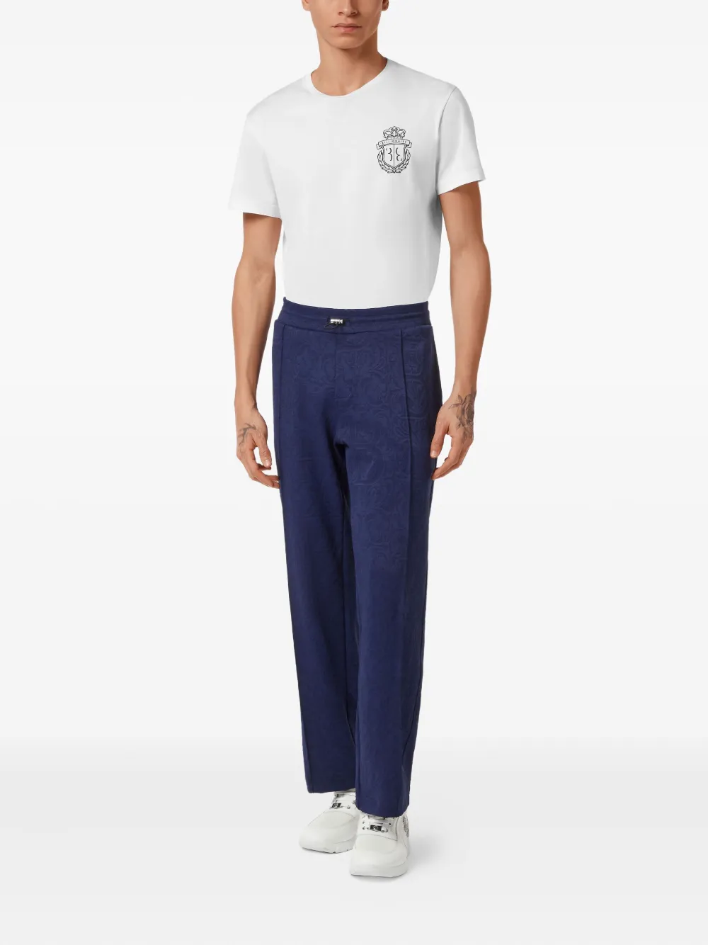 Billionaire jacquard track pants Blauw