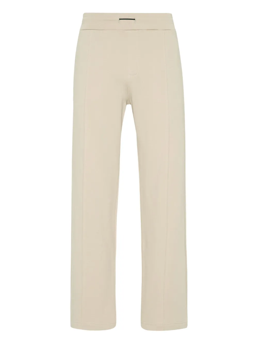 Billionaire logo-embroidered cotton track pants Beige