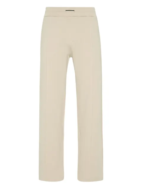 Billionaire logo-embroidered cotton track pants
