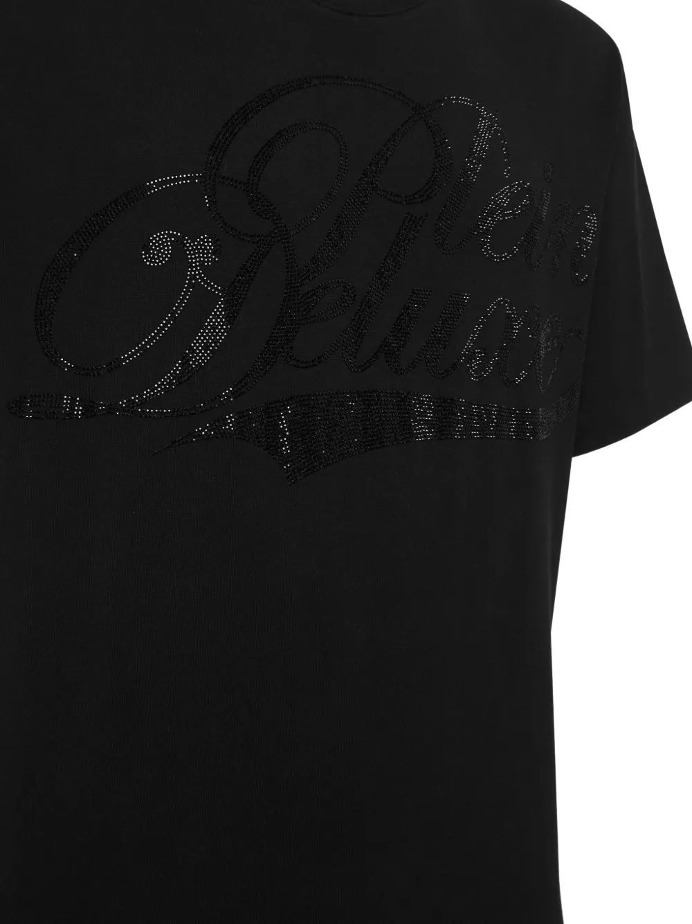Philipp Plein T-shirt met kristallen logo Zwart
