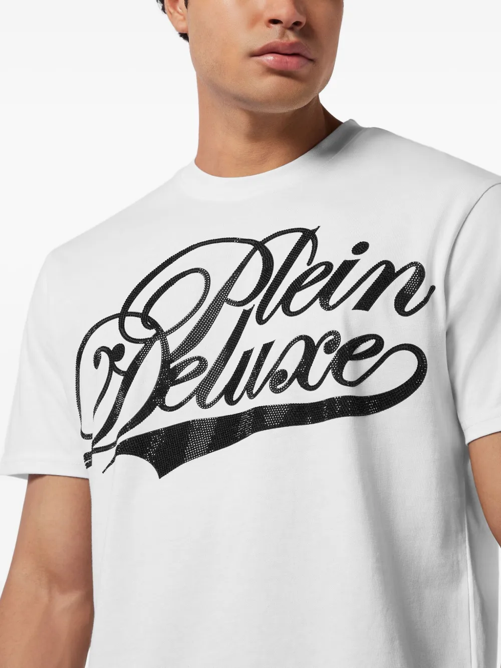 Philipp Plein T-shirt verfraaid met stras Wit