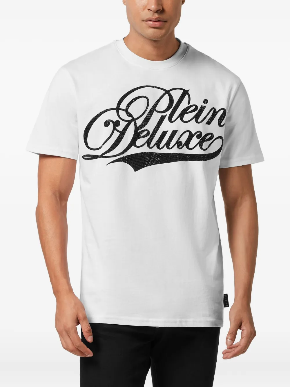 Philipp Plein T-shirt verfraaid met stras - Wit