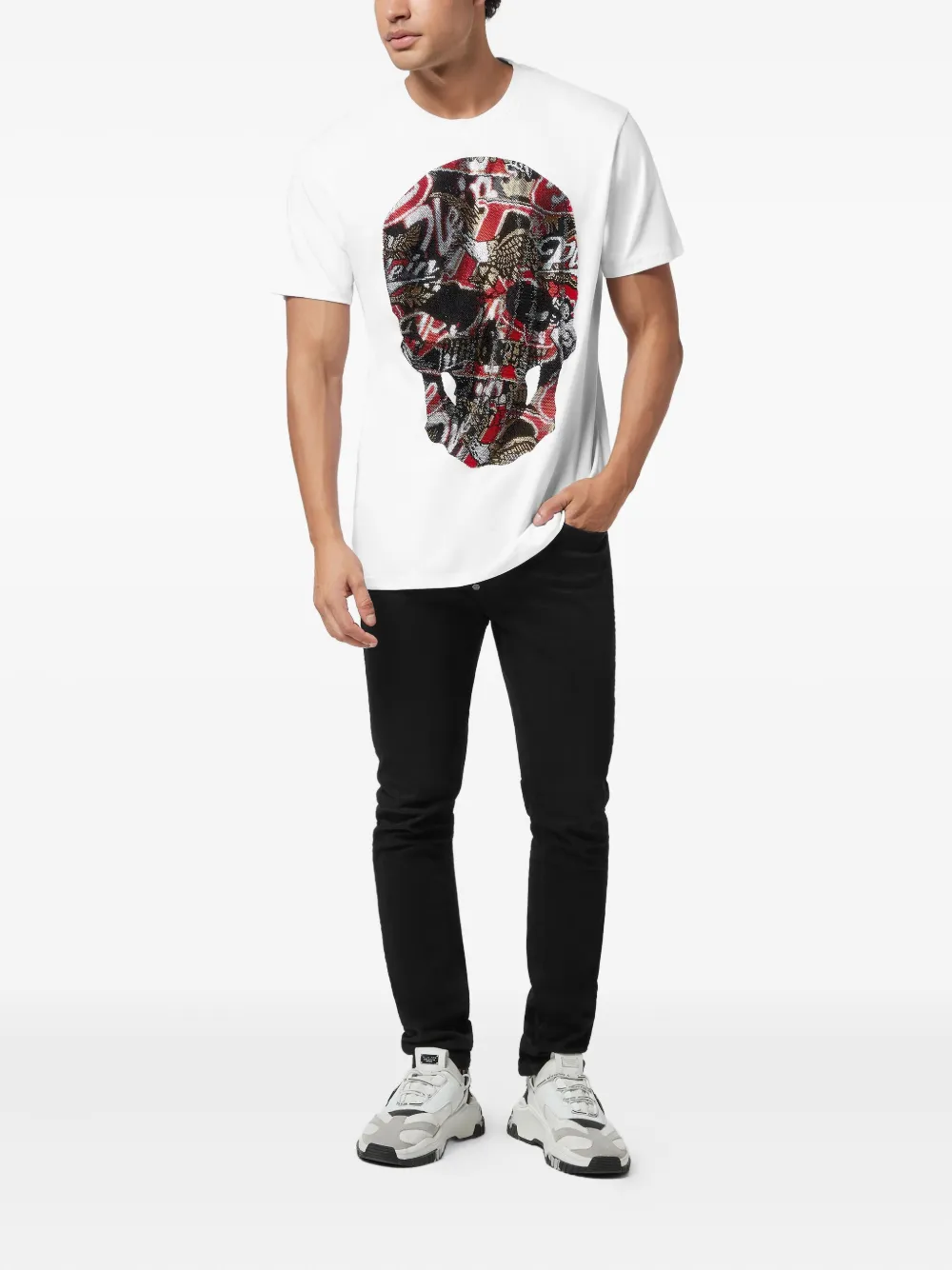 Philipp Plein Skull Stones T-shirt - Wit