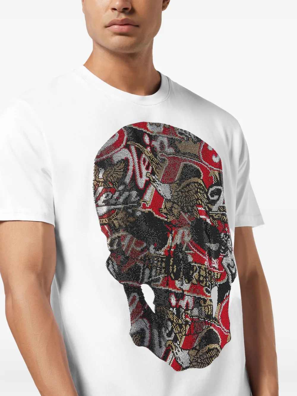 Philipp Plein Skull Stones T-shirt Wit