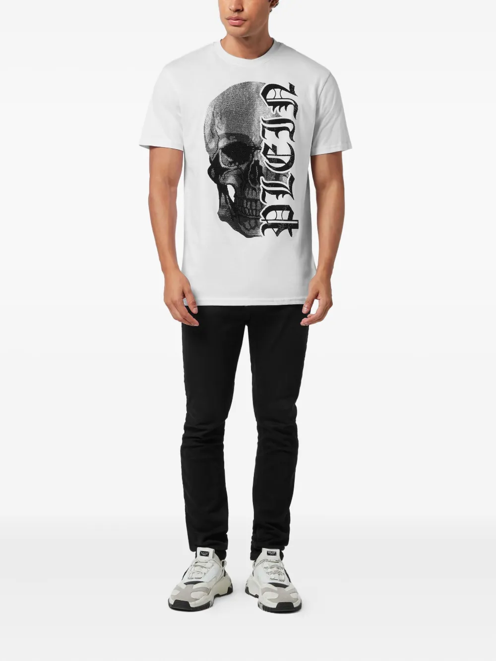 Philipp Plein Gothic Plein Stones T-shirt - Wit