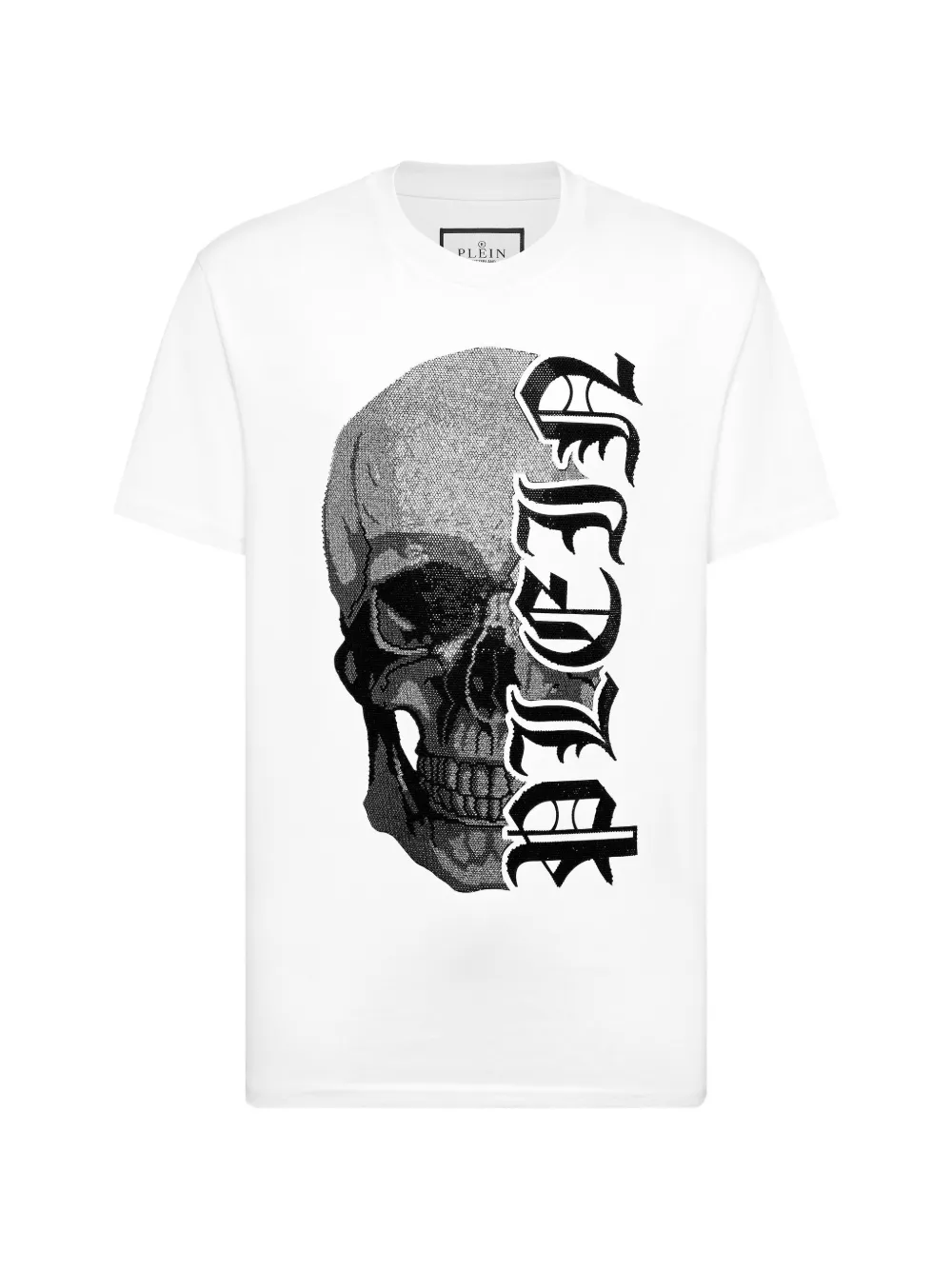 Philipp Plein T-shirt Gothic Plein Stones - Bianco