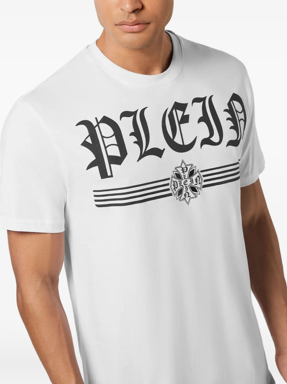 Philipp Plein T-shirt met logoprint met ronde hals Wit