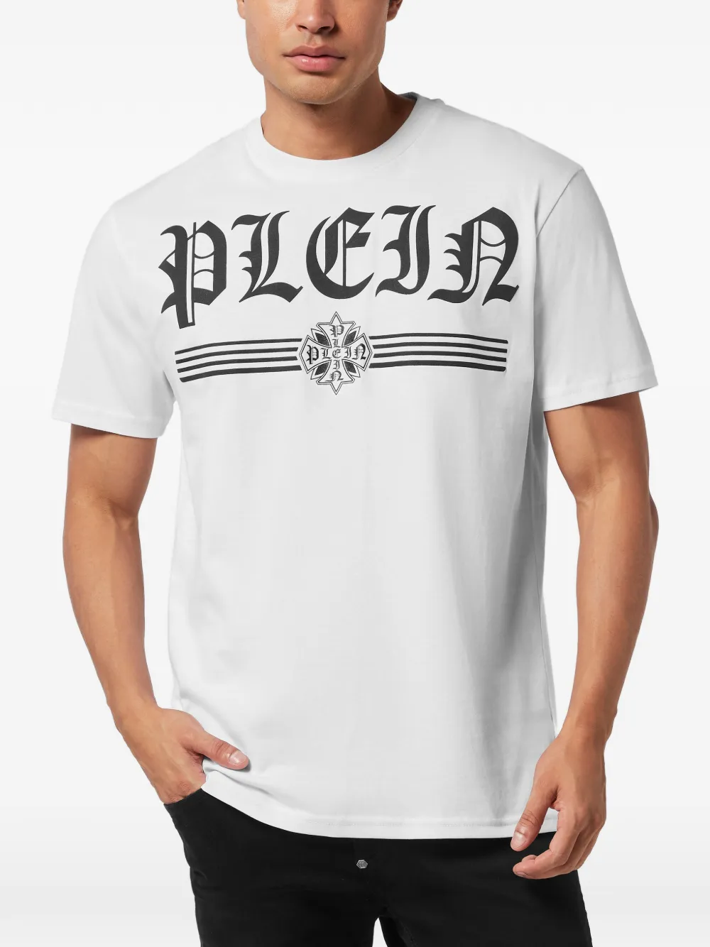 Philipp Plein T-shirt met logoprint met ronde hals Wit