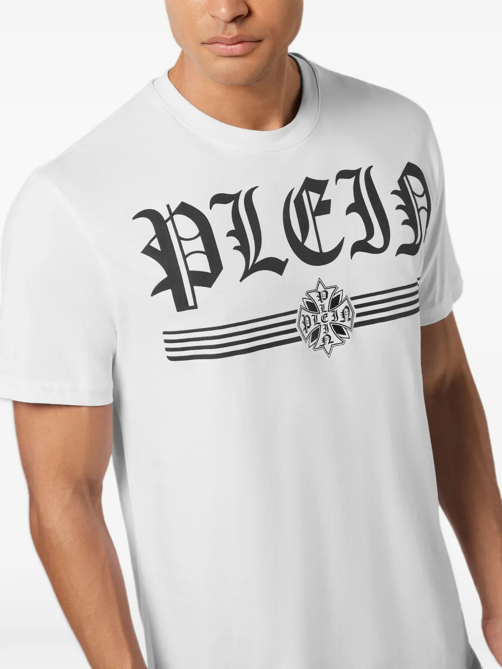 Philipp Plein T-shirt met logoprint met ronde hals Wit
