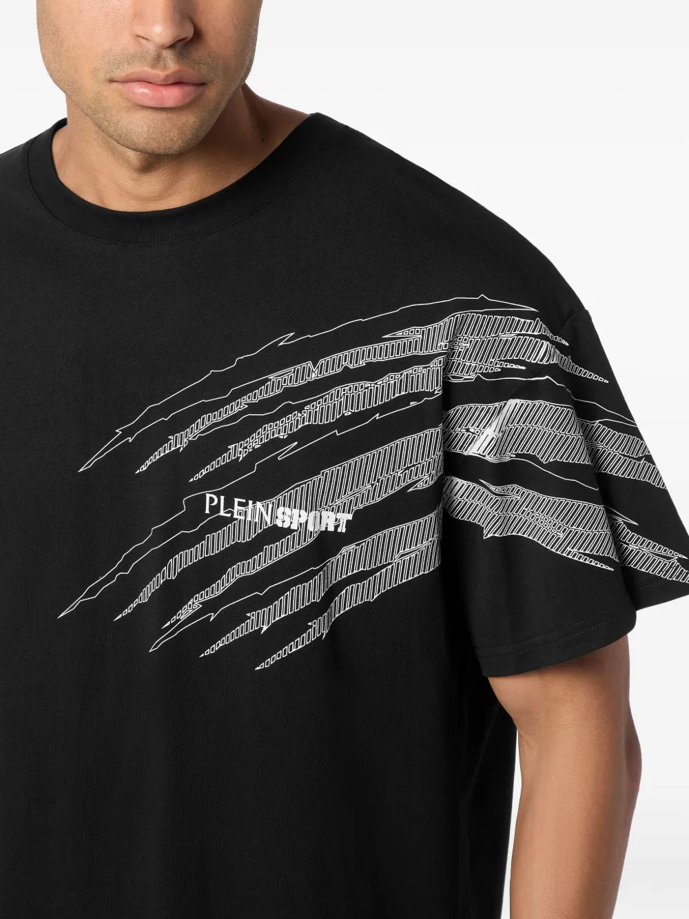 Plein Sport T-shirt met print Zwart