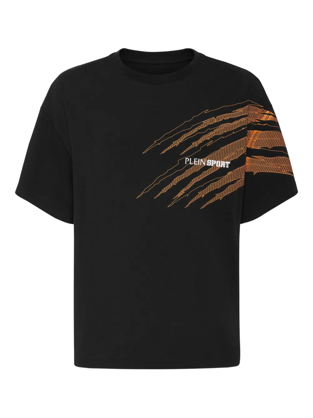 Plein Sport playera con motivo de arañazos | negro | Image 1