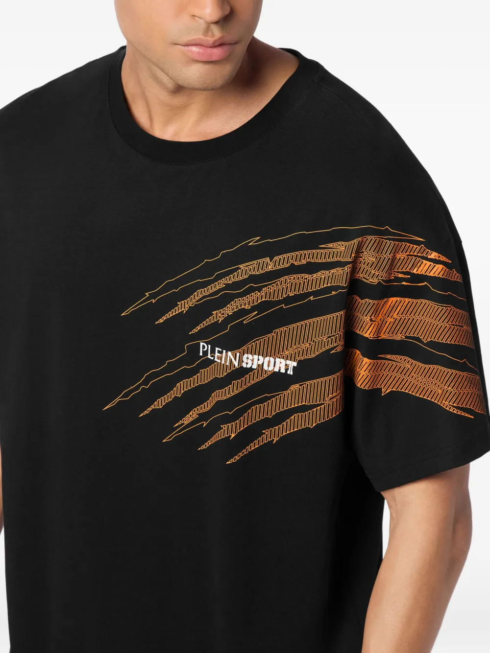 Plein Sport T-shirt met print Zwart