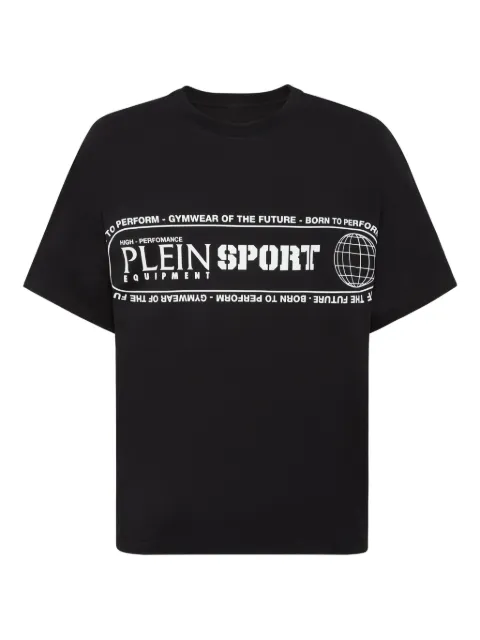 Plein Sport T-shirt med logotryk og rund hals