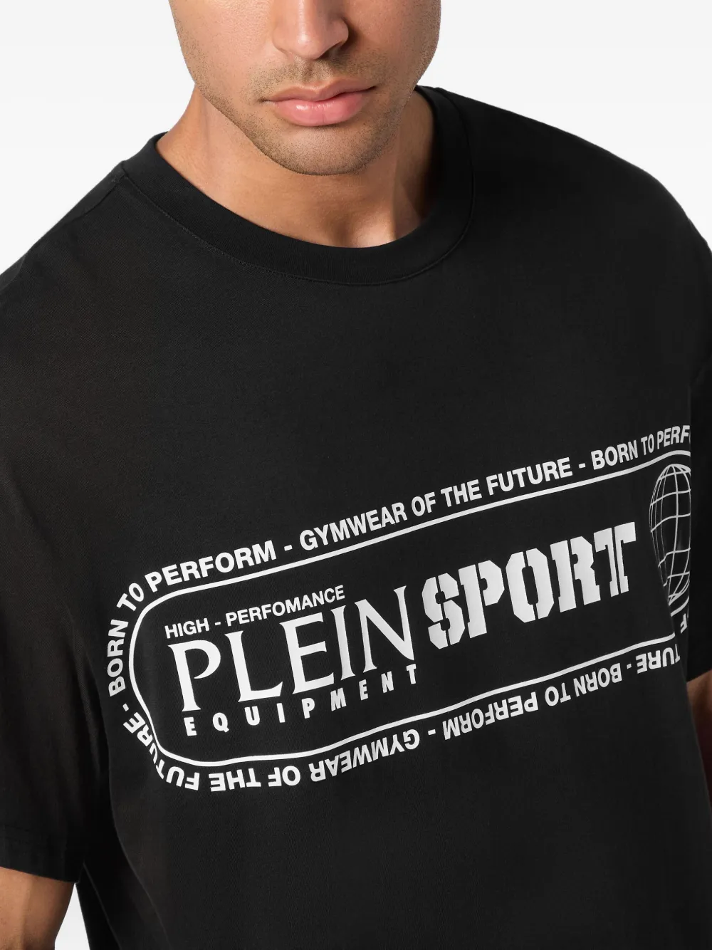Plein Sport T-shirt met logoprint Zwart
