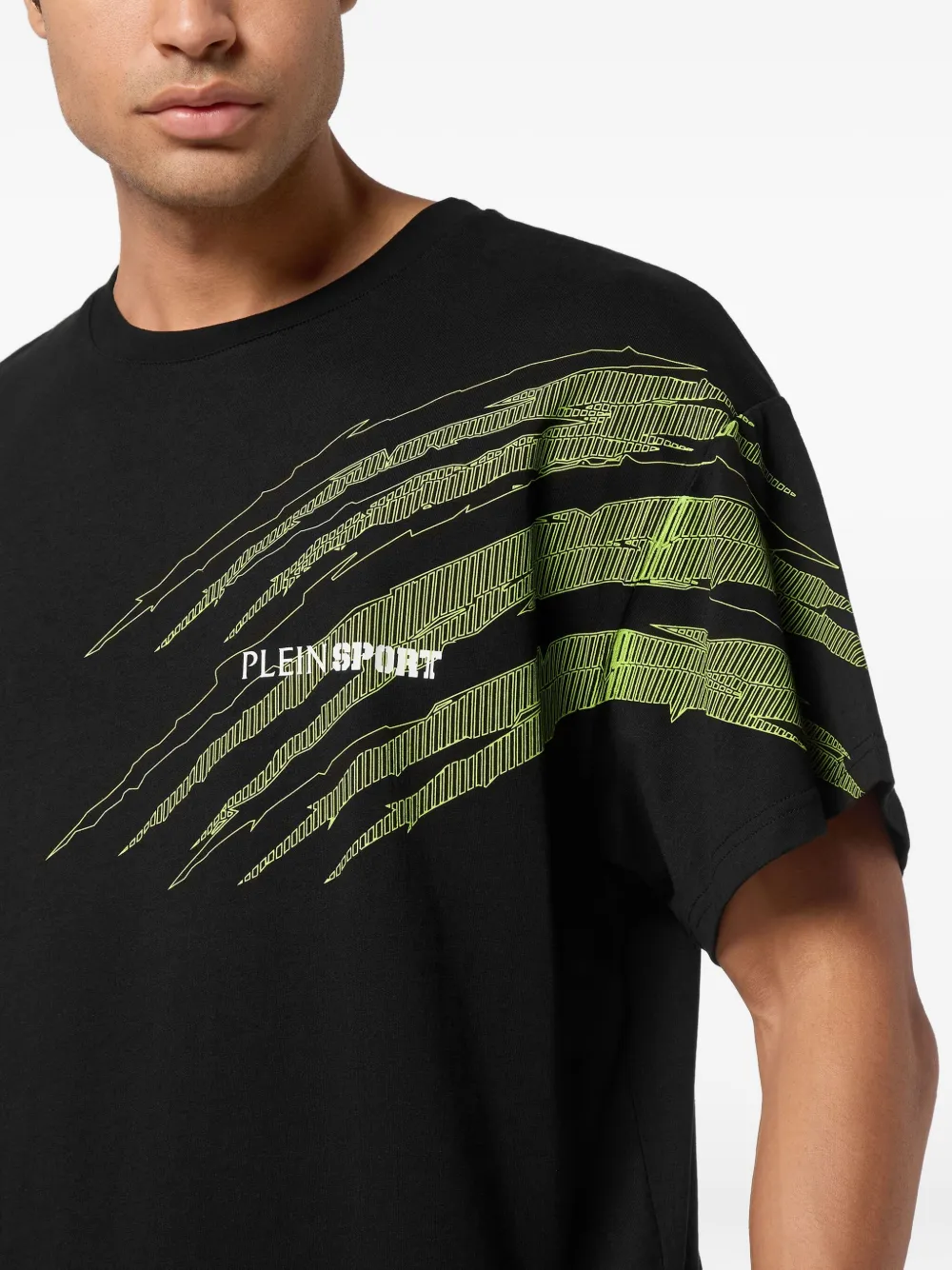 Plein Sport T-shirt met print Zwart