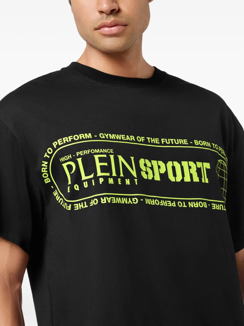 Plein Sport T-shirt met logoprint Zwart