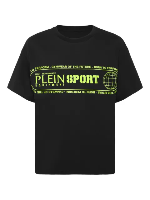 Plein Sport T-shirt med logotryk og rund hals