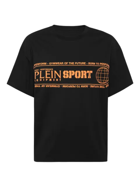 Plein Sport T-shirt med logotryk og rund hals