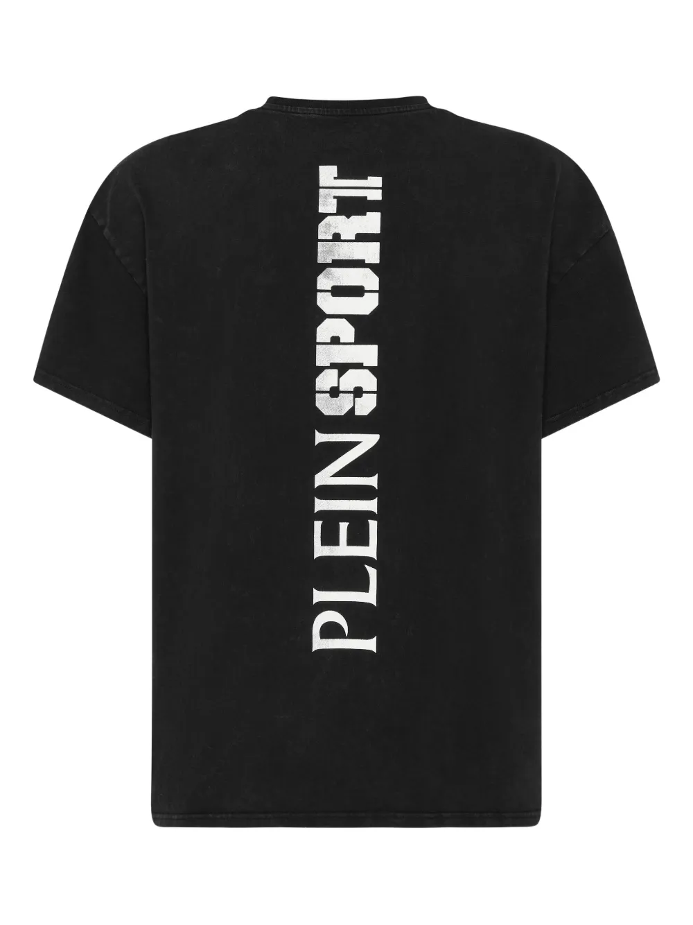 Plein Sport Fleece T-shirt met tijgerkrassen - Zwart