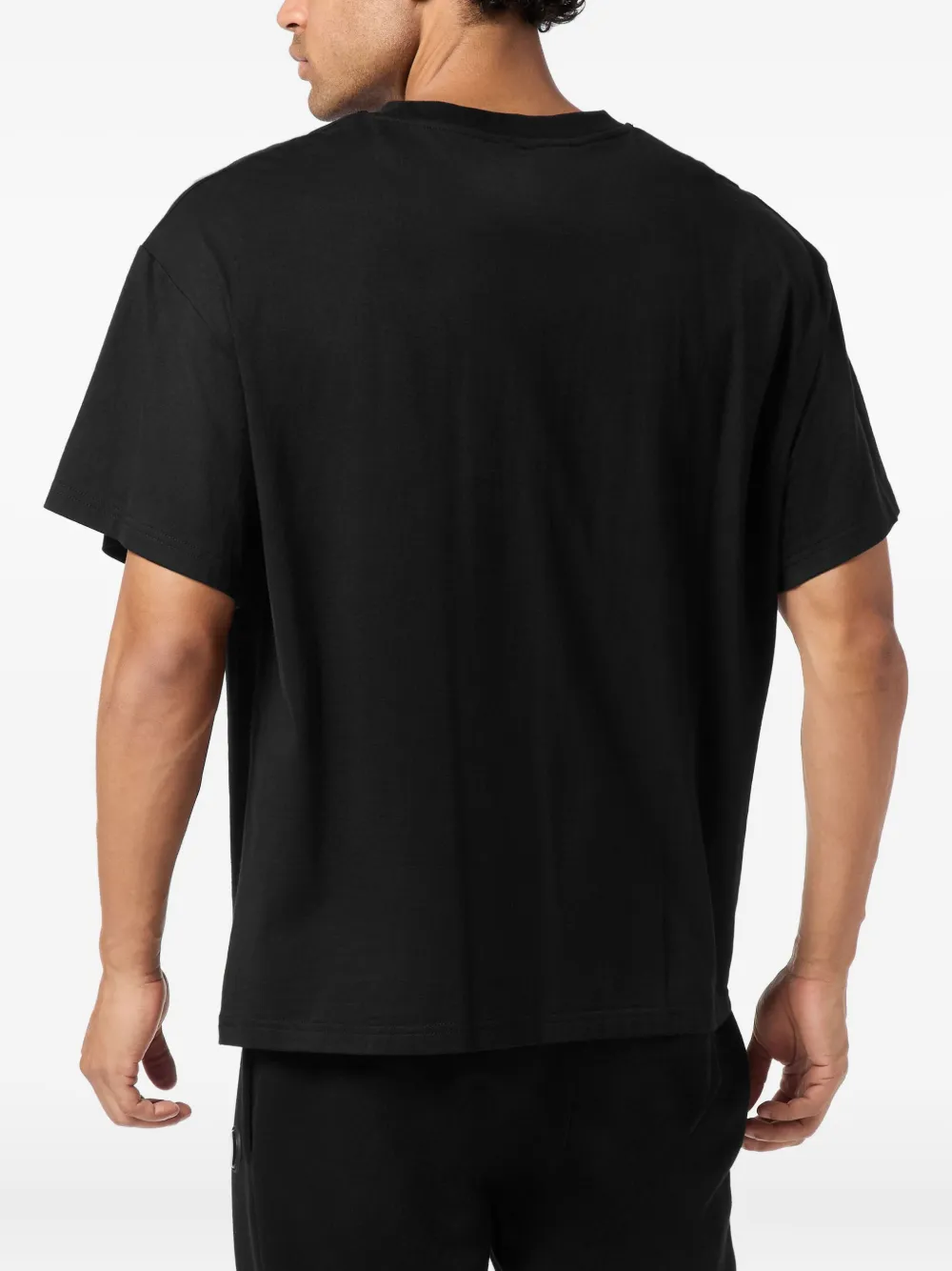 Plein Sport T-shirt met ronde hals en letterprint Zwart