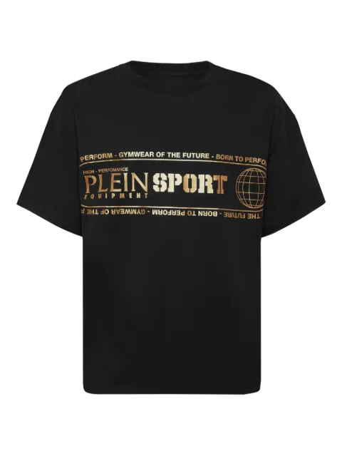 Plein Sport playera con cuello redondo y letras estampadas