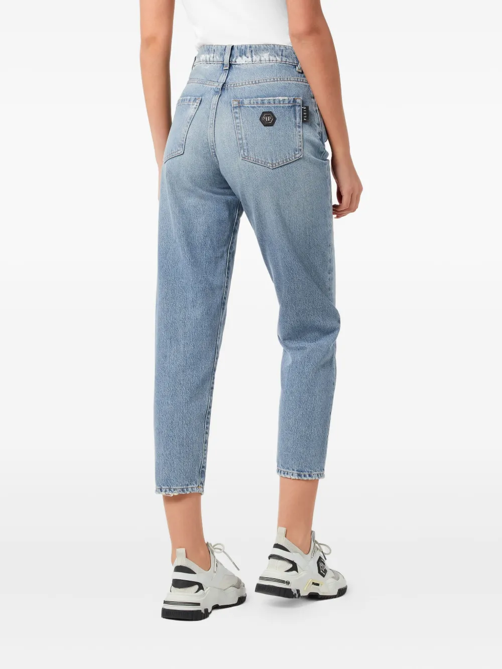 Philipp Plein Jeans met logo Blauw