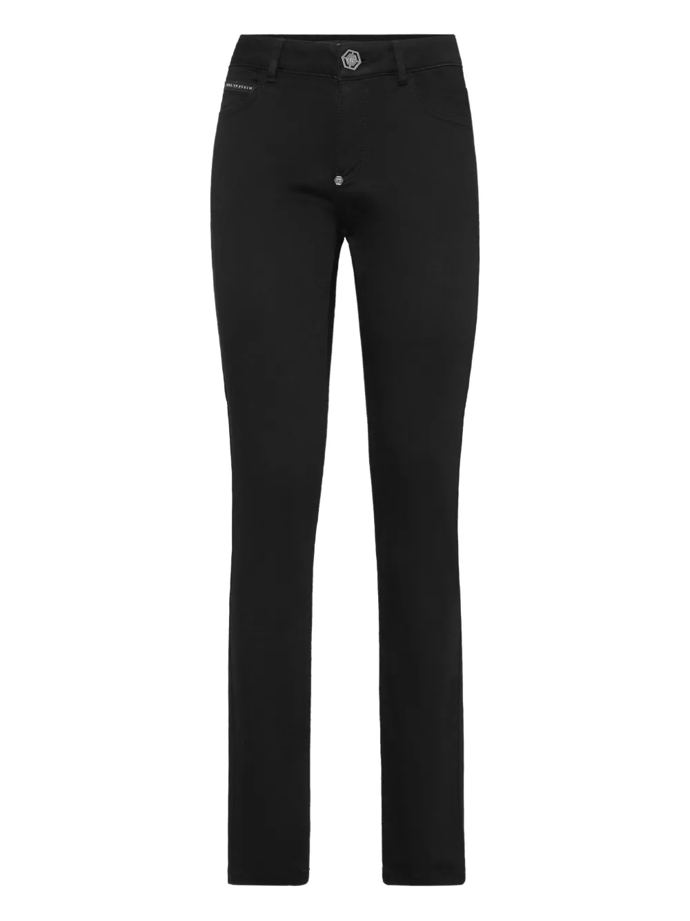 Philipp Plein Jeans Fatale con placca logo - Nero