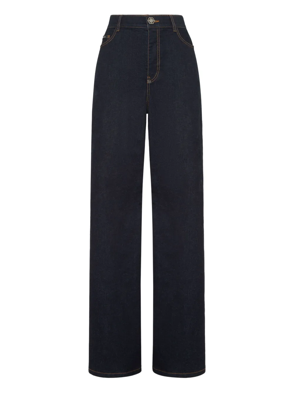 Philipp Plein Jeans con placca logo - Blu