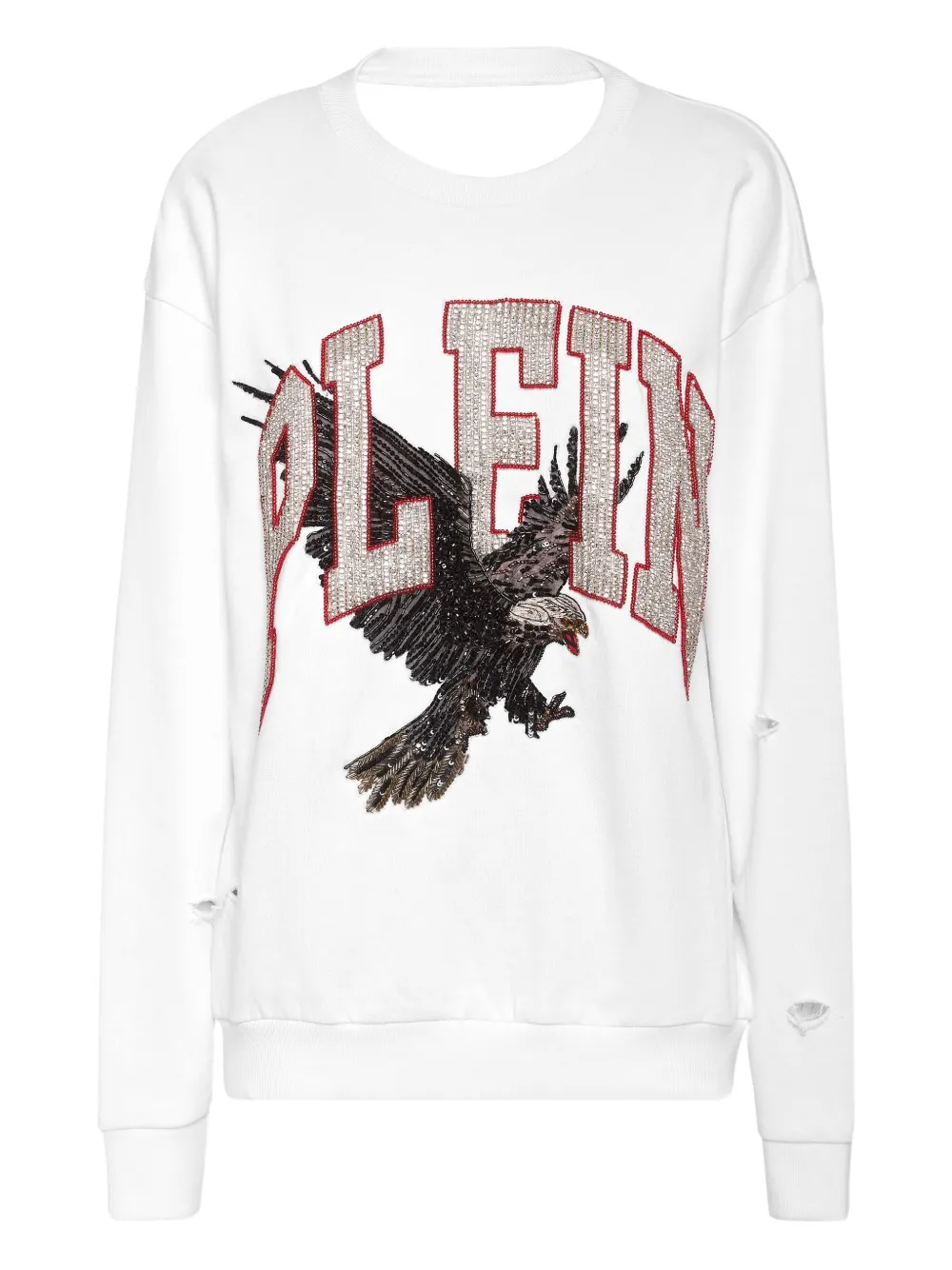 Philipp Plein Felpa con schiena scoperta - Bianco