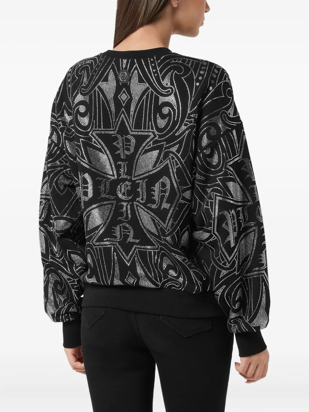 Philipp Plein Strass Gothic T-shirt Zwart