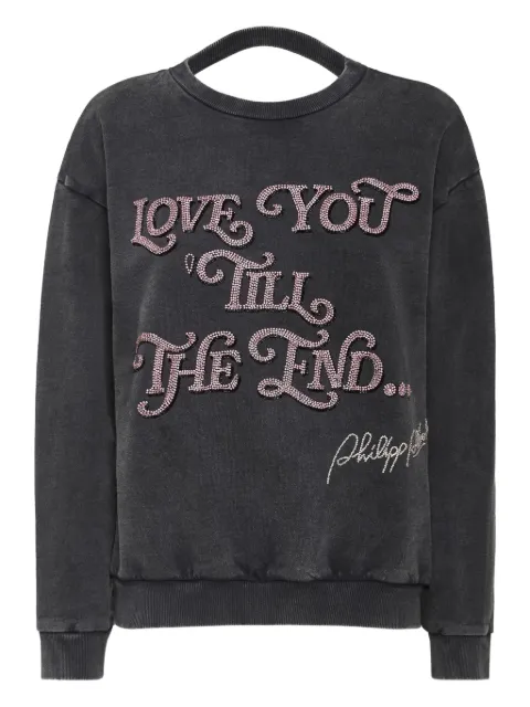 Philipp Plein open back roundneck  sweatshirt
