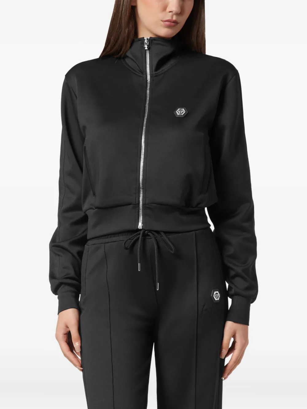 Philipp Plein chamarra con placa del logo y cierre | Chamarras cortas | Image 2