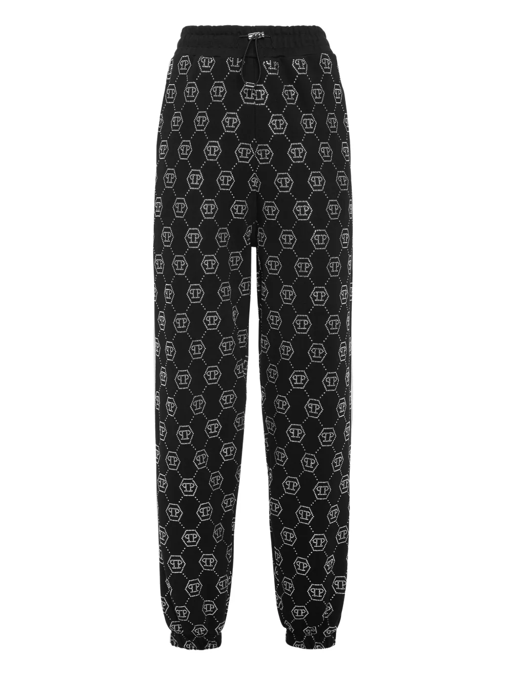 Philipp Plein Monogram-pattern Track Pants In Black