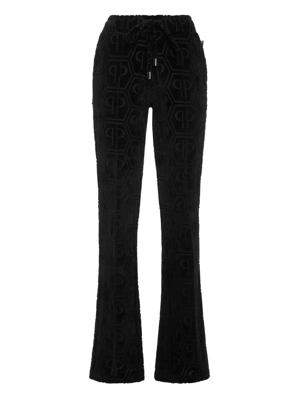 Philipp Plein Pantaloni sportivi con monogramma jacquard - Nero