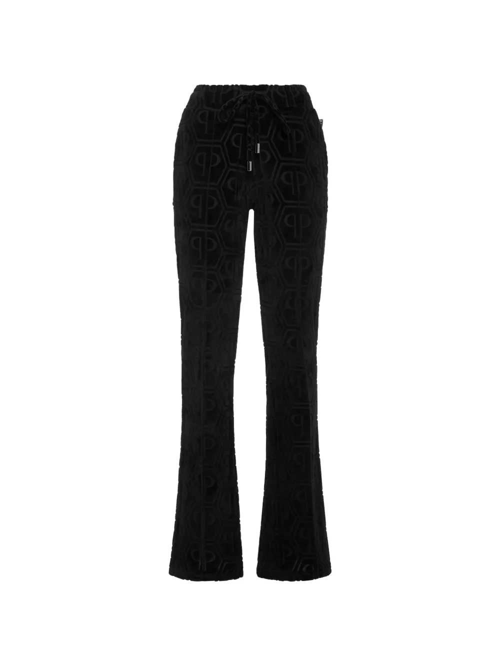Philipp Plein Pantaloni sportivi con monogramma jacquard - Nero