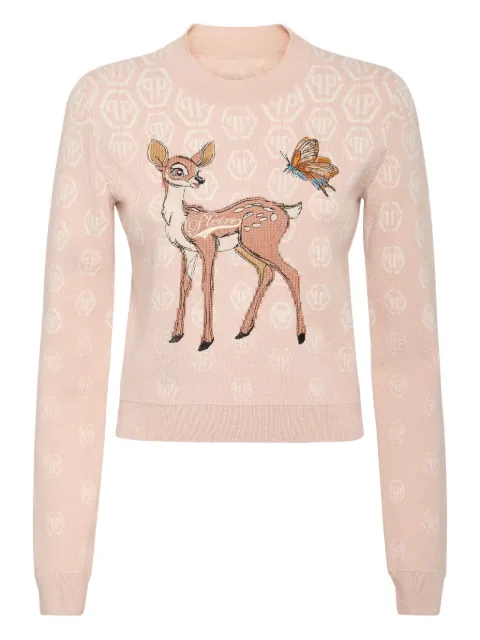 Philipp Plein — Fairy embroidery monogram sweater