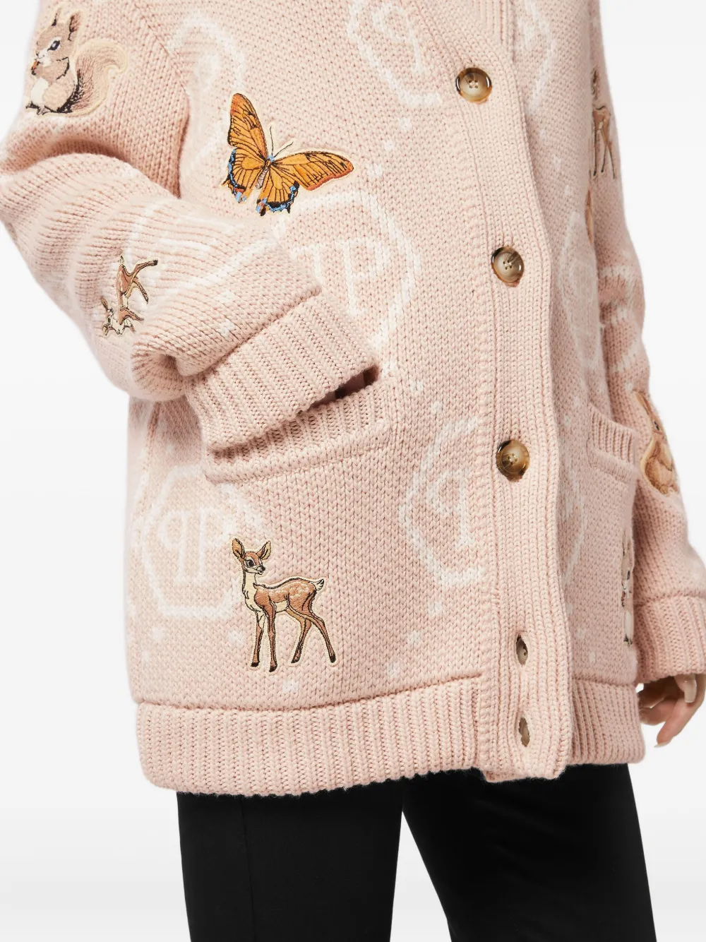 Philipp Plein Vest met borduurwerk Beige