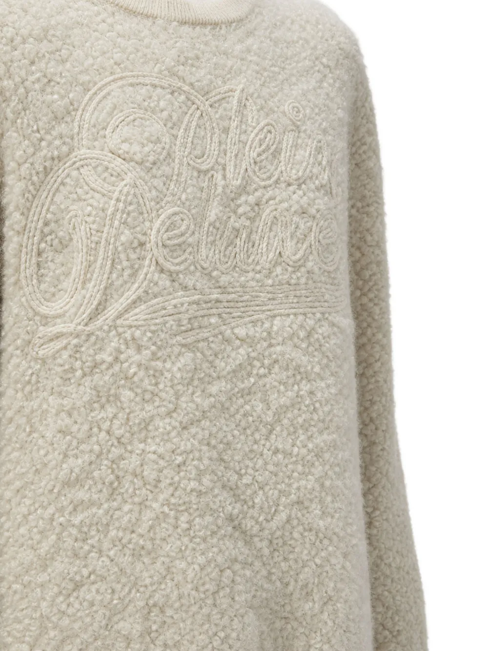 Philipp Plein Deluxe kenmerkende bouclé trui Beige