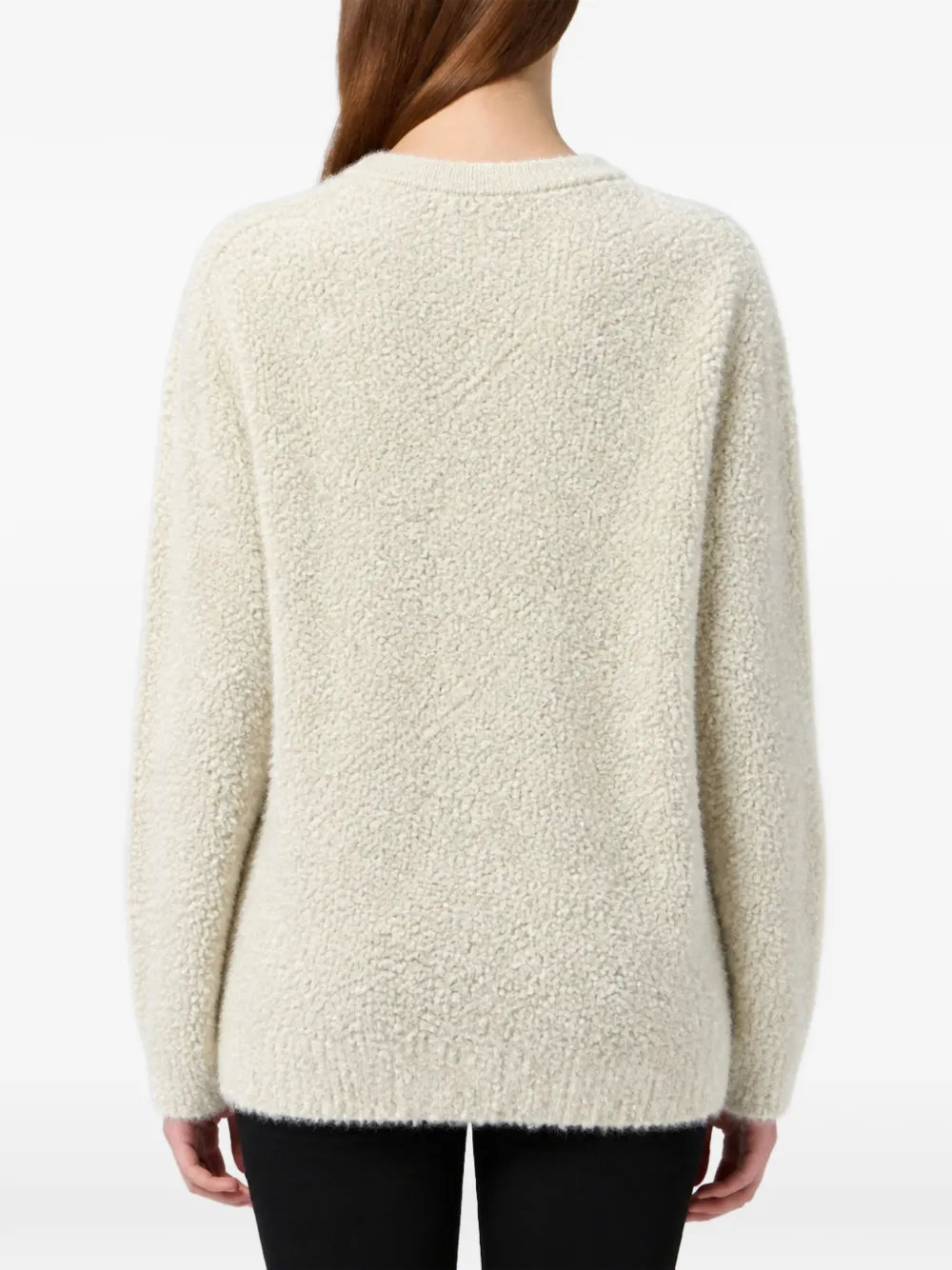 Philipp Plein Deluxe kenmerkende bouclé trui Beige
