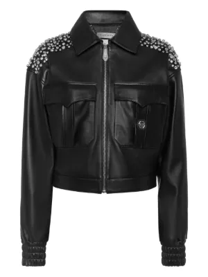Balmain レザージャケット | ブラック | FARFETCH JP