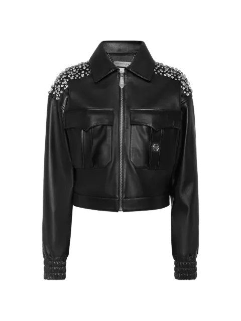 Philipp Plein boxy cargo bomber Plein Deluxe signature