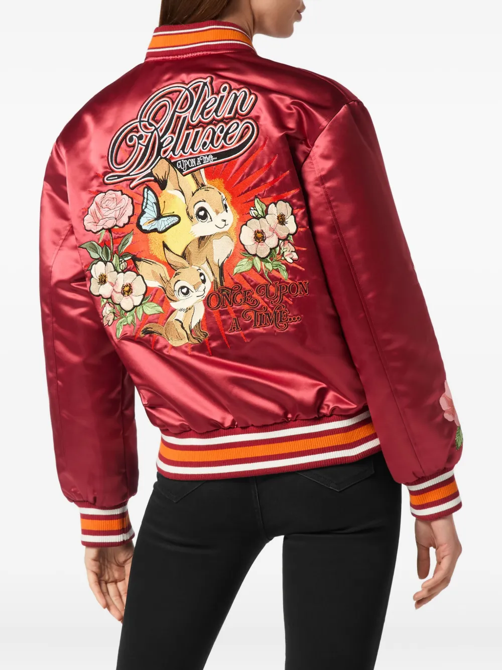 Philipp Plein Satijnen bomberjack Rood
